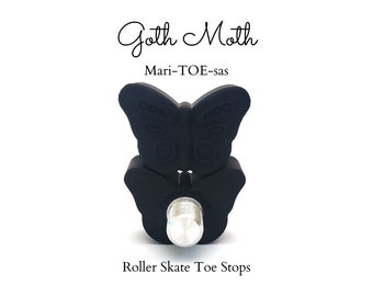 Goth Moth Mari-TOE-sas, Imperial Butterfly Toe Stops for Roller Skates