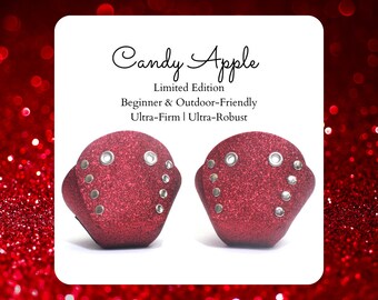 NEW!!! Limited Edition: Candy Apple Toe Caps, Genuine Leather Roller Skate Toe Caps/Toe Guards