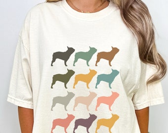 Boston Terrier Gift, Retro Dog Mom T-shirt, Dog Dad Apparel