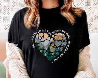 Women's Hiking T-Shirt: Nature Lover Forest Quote Tee