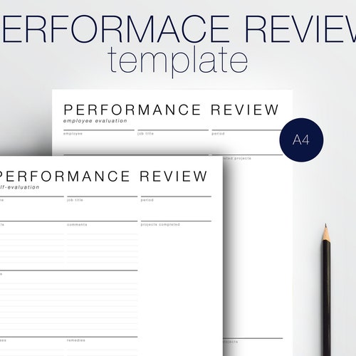 PERFORMANCE REVIEW Template Manager And Employee Etsy Ireland