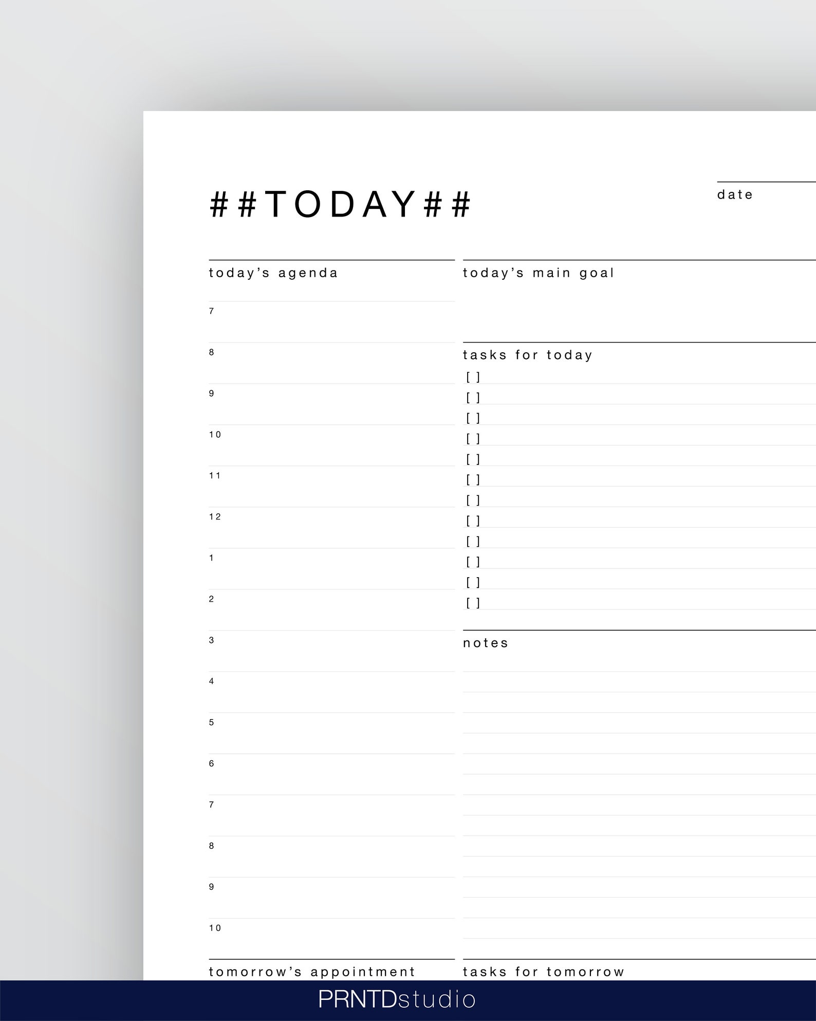 DAILY PLANNER Template rocketbook Edition: Minimalist Daily | Etsy