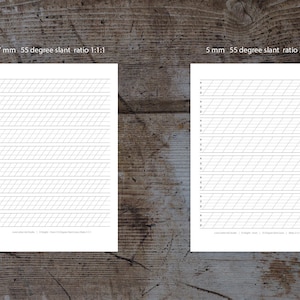 Printable Calligraphy Guide Sheets Ideal for Practicing Copperplate ...