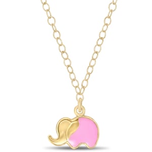14k Gold kleiner Elefant Halskette & Schmuck – Zarte Tier Anhänger Halskette für Frauen