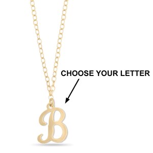Custom Initial Letter Gold Filled Chain Necklace – Sterling Silver Necklaces For Women