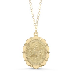 Gold Filled Star David Charm Chain Necklace & Jewelry - Jewish Star Sterling Silver Judaica Extender Necklace