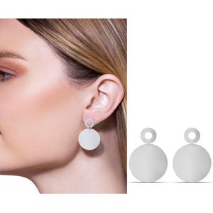 Sterling Silver Circle Stud Earrings - Gold Filled Earrings & Jewelry Perfect For Ladies Wear