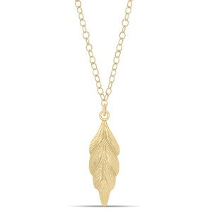 Gold Filled Silver Leaf Chain Necklace – Growth Charm Necklace Perfect For Ladies Wear
