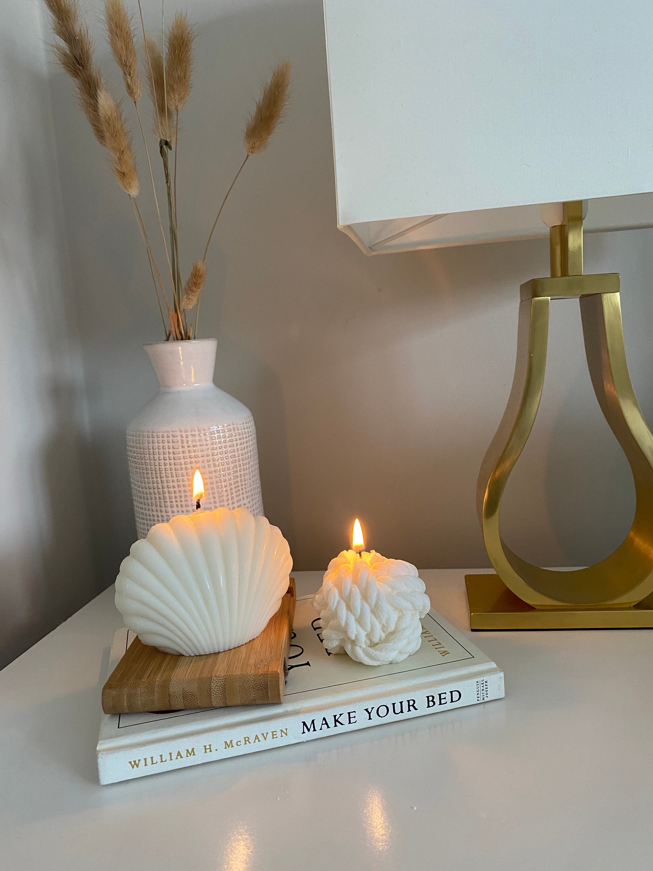 Wool Ball Candle Rope Knot Candle Knot Candle Decorative Etsy