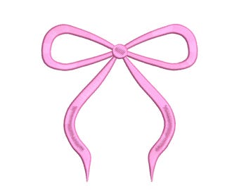 Mini Bow Machine Embroidery Design, Bow Embroidery File in PES, DST, Jef, Instant Download
