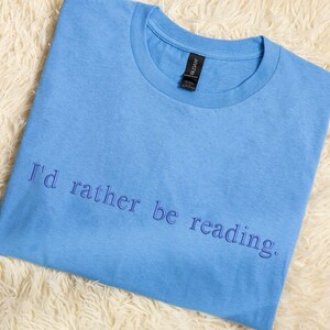 I'd Rather Be Reading Embroidered Sweatshirt for Book Lover Sweatshirt, Minimalist Book Sweatshirt, Book Club Gift, Bookish Sweatshirt