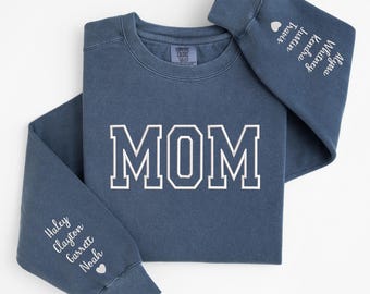 Sudadera Comfort Colors bordada para abuela, camiseta Gigi, regalo para abuela, camiseta Nana, regalo para abuela recién nacida, abuela bordada, bloque universitario
