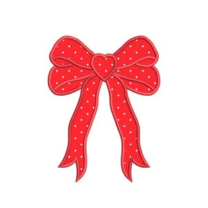 Side Bow Applikation Sweatshirt Stickdatei, Weihnachts Schleife Sweatshirt Stickdatei, 5 Größen, Stickdatei mit Bogen Applikation