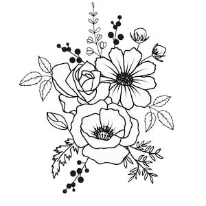 Custom Birth Month Flower, Birth Flower Custom Tattoo, Family Bouquet Design, Custom Tattoo Design, Birthday Flower Tattoo Digital Download