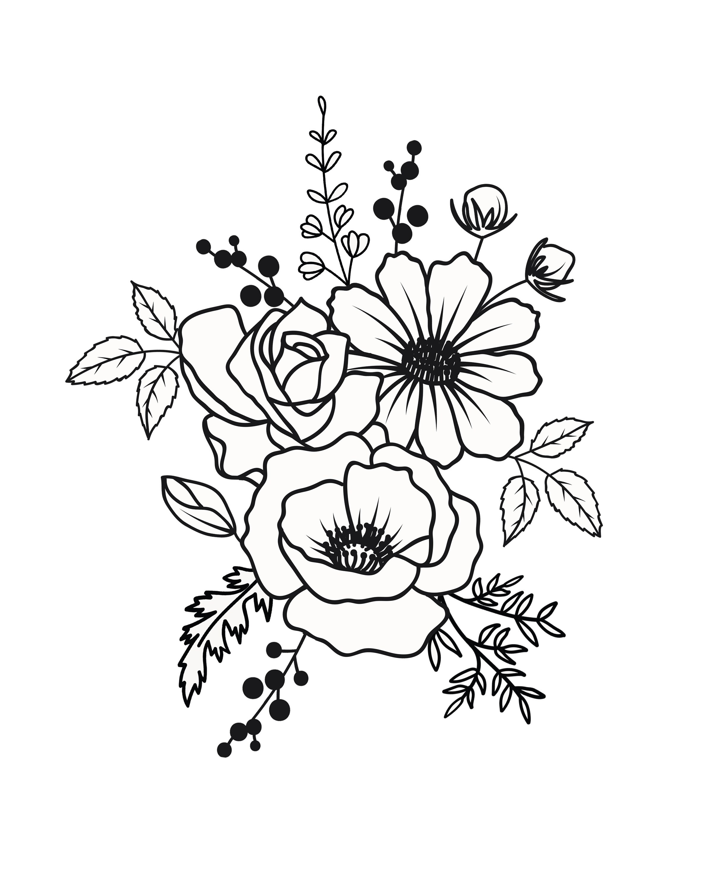 Benutzerdefinierte Geburtsmonat Blume, Geburtsblume Individuelles Tattoo, Familienstrauß-Design, Benutzerdefinierte Tattoo-Design, Geburtstagsblume Tattoo Digitaler Download