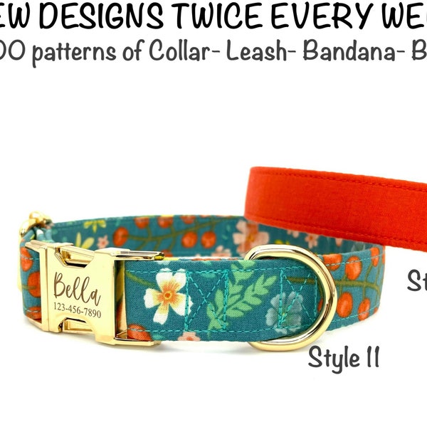 Dog Collar With Name Etsy