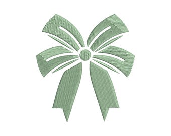 Bow Machine Embroidery Design, Coquette Embroidery Design, File in PES, DST, Jef, Digital Download, 4 Sizes