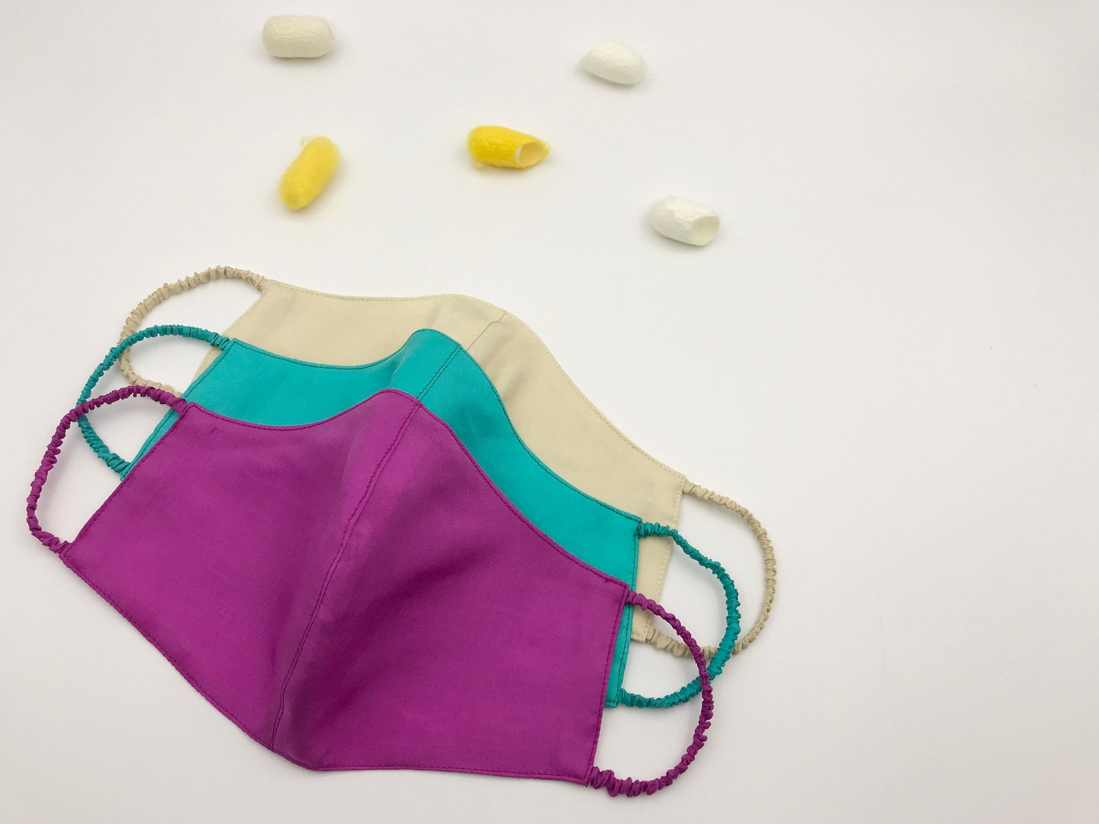 SET of 5100 Natural Mulberry Silk Mask 3 Layersilk Face Etsy