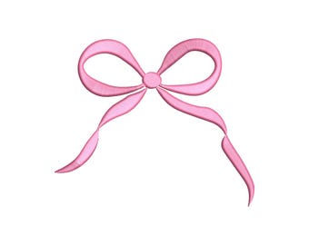 Mini Bow Embroidery Design, Mini Bow Machine Embroidery design, Ribbon Bow Tie Embroidery Design File, Satin Stitch Bow, 7 Sizes