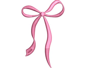 Mini Bow Embroidery Design, Mini Bow Machine Embroidery design, Ribbon Bow Tie Embroidery Design File, Satin Stitch Bow, 7 Sizes