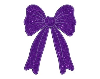 Side Bow Appliqué Sweatshirt Embroidery Design, Christmas Bow Applique Machine Embroidery File, Bow Applique Digital Embroidery, 5 Sizes