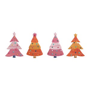 Christmas Tree Embroidery Design, Merry Christmas Embroidery Machine File, Digital Download