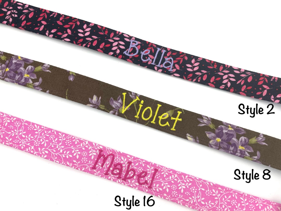 Embroidered Dog Collar Personalized Gift for Dog Collar With Name Tag