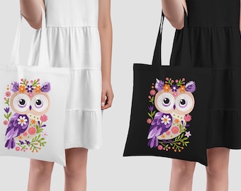 フクロウの刺繍デザイン、花柄のフクロウの機械刺繍デザイン、鳥の刺繍デザイン、花柄の刺繍ファイル、即時ダウンロード、7サイズ