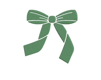 Bow Machine Embroidery Design, Coquette Embroidery Design, File in PES, DST, Jef, Digital Download, 4 Sizes