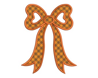 Side Bow Appliqué Sweatshirt Embroidery Design, Christmas Bow Applique Embroidery File, Instant Download, Bow Applique