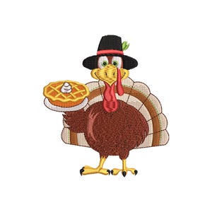 Thanksgiving Turkey Embroidery Designs, Funny Chicken Embroidery File, Machine Embroidery, Instant Download, 4 Sizes