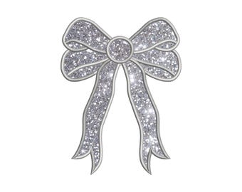 Side Bow Appliqué Sweatshirt Embroidery Design, Christmas Bow Applique  Machine Embroidery File, Bow Applique Digital Embroidery, 7 Sizes