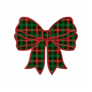 Side Bow Appliqué Sweatshirt Embroidery Design, Bow Christmas Embroidery Design 5 Sizes, Instant Download, Bow Applique