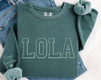 Comfort Colors Embroidered Grandma Shirt, Gigi Shirt, Gift for Grandma, Nana Shirt, New Grandma Gift, Embroidered Grandma, College Block