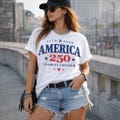 America 250 Years Freedom Retro Americana Graphic, Retro USA 250th Anniversary 2026 PNG, 250 Years of America, Patriotic Graphic 4th of July product logo