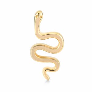 14K Solid Gold Schlange Ohrstecker | Zierliche Schlangen Piercing Schmuck | Helix Knorpel Tragus Conch Ohrstecker