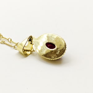 14k Gold Ruby Necklace | Natural Ruby Necklace | Ruby Stone Necklace ...