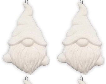 Gordon The Gnome Ornament - Set of 2 or 4 - Paint Your Own Ceramic Keepsake