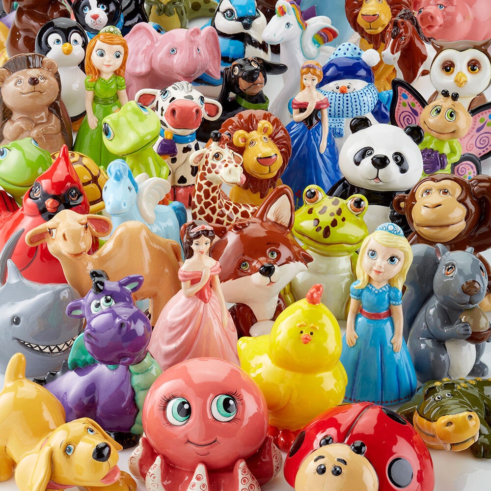 CLEARANCE Party Animals the Most Adorable Figures Over 70 to Choose  Unpainted-paint Your Own Adorable Ceramic Keepsake-made to Order 