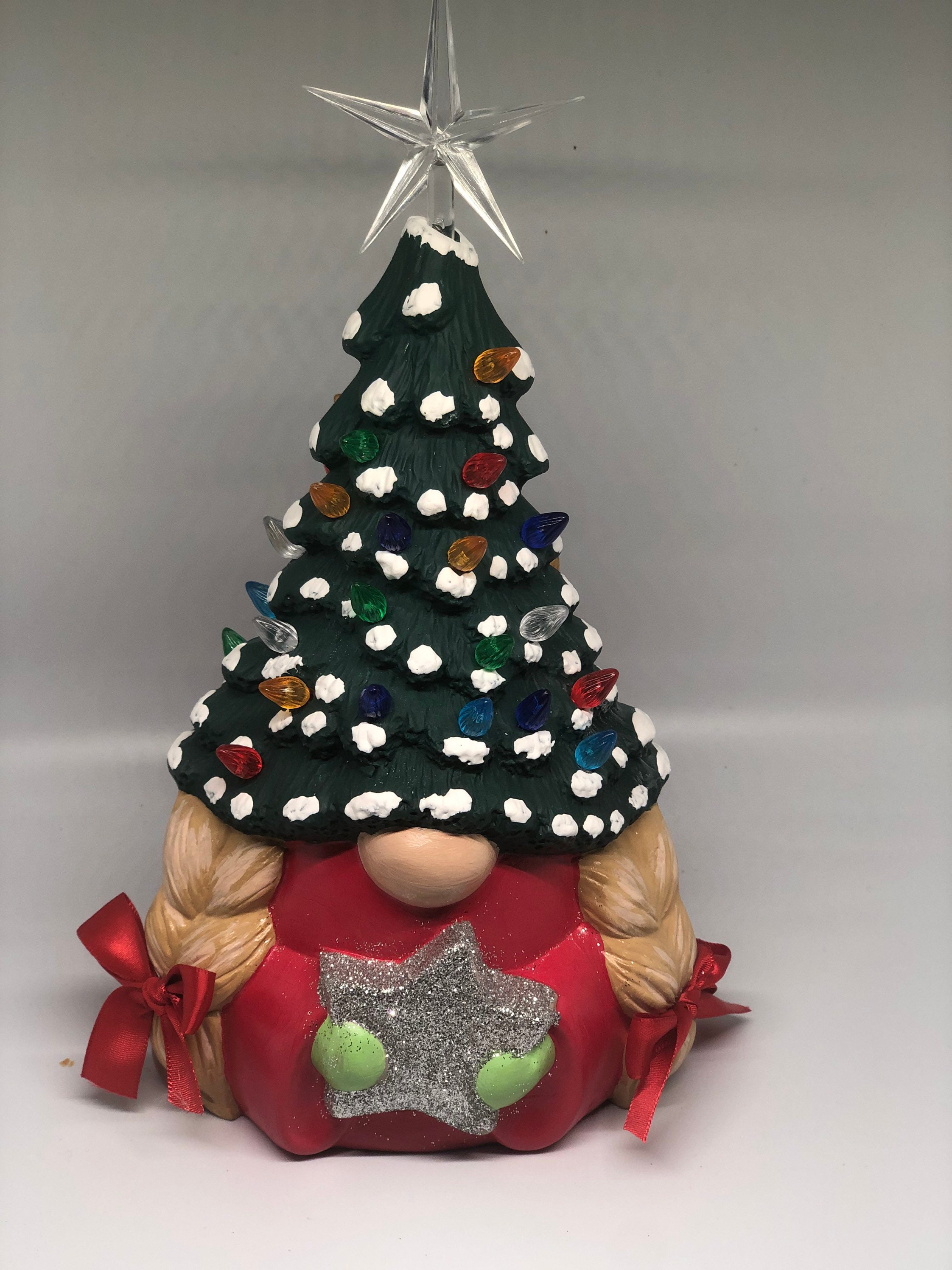 Christmas Tree Hat Gnome-now With Base and Dimmer One of a - Etsy