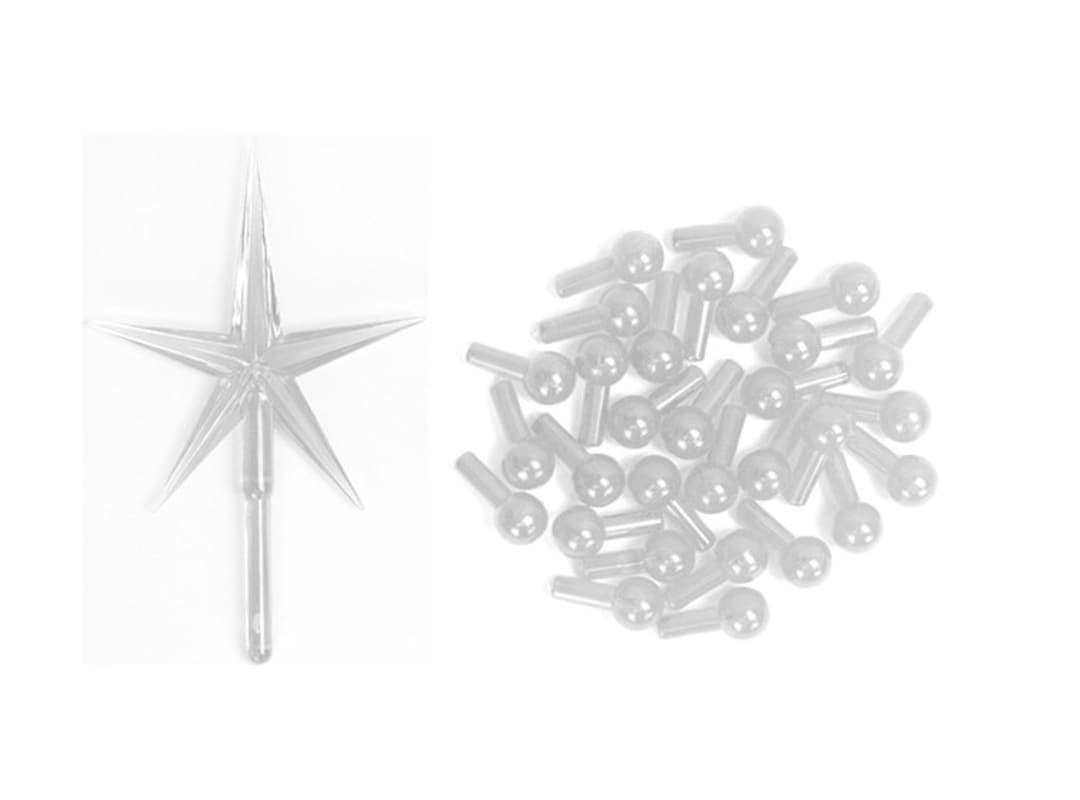 Large Clear Bulb Lights W Star, Ceramic Christmas Tree Lights, Pottery Christmas Tree Lights Etsy