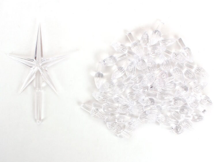 Large Clear Twist Lights w Star Ceramic Christmas Tree Etsy