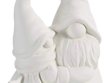 Gordon The Gnome and His Lovable Snowman - Paint Your Own Adorable Ceramic Keepsake