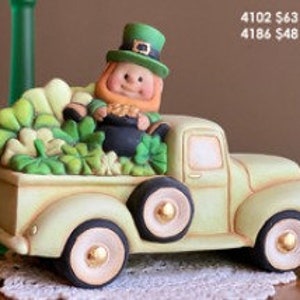 WYPRZEDAŻ 4186 St Pat’s Lid do pickupu 5"T x 5.25"W i 4 opcje ciężarówki, przyczepa, wózek sklepowy lub tylko pokrywa - pomaluj sam