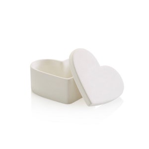 The Lovable Heart Box (Medium) - Paint Your Own Adorable Ceramic Keepsake