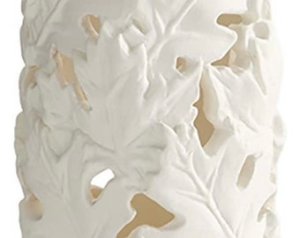 Fall Leaves Tall Candle Votive Lantern - Paint Your Own Ceramic Keepsake