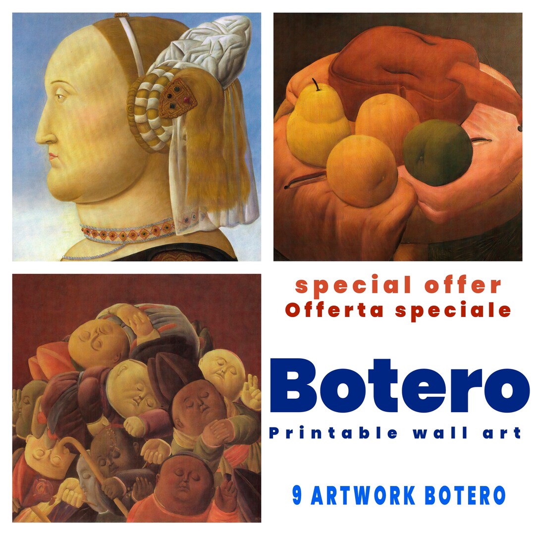 BOTERO Prints Set of 8 – Abstract Minimalist Wall Art (digital Download ...