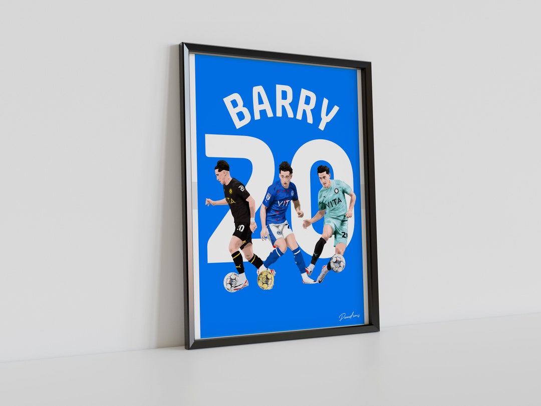 Louie Barry, Stockport County 2023/24 Kits Original Art Print Etsy