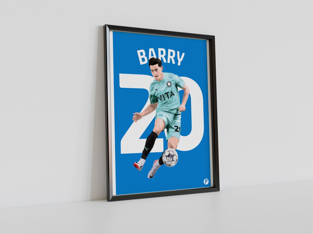 Louie Barry Stockport County Original Art Print Etsy