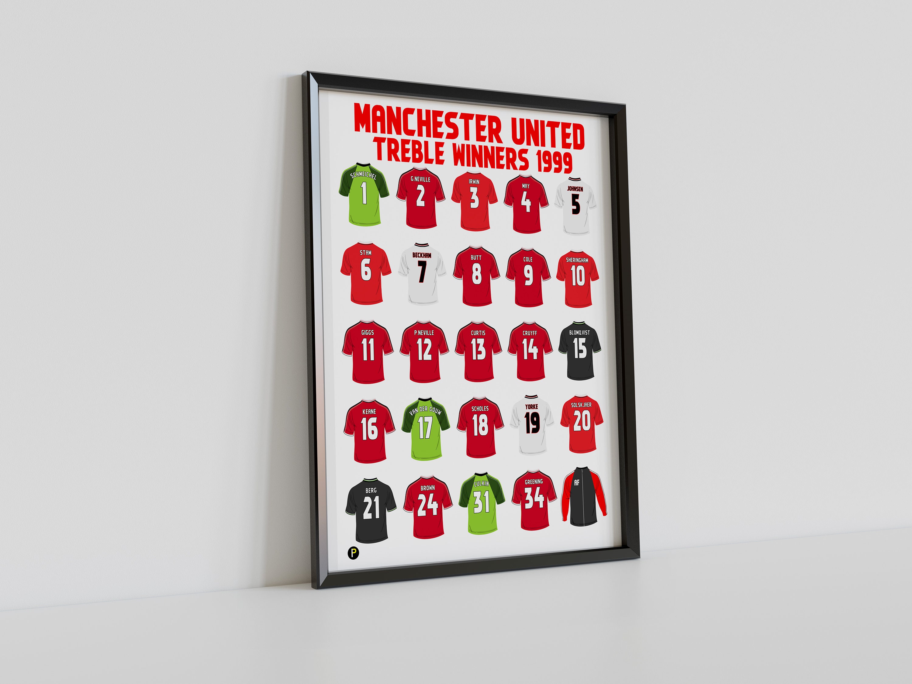 Manchester United Treble Champions 1999 Commemorative Poster